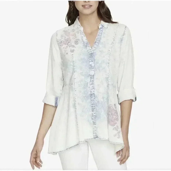 VINTAGE AMERICA BLUES Western Scarlett Embroidered Button Down Shirt Size XL - Picture 1 of 12